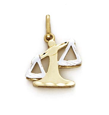 
14k Two-Tone Gold Libra Zodiac Pendant
