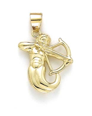 
14k Yellow Gold Polished Zodiac-Sagittarius Pendant
