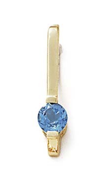 
14k Yellow Gold Blue Topaz Drop Pendant
