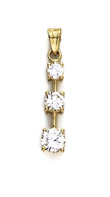 
14k Yellow Gold Cubic Zirconia Drop Pendant
