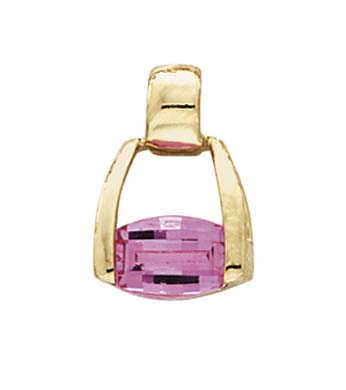 
14k Created Pink Sapphire Pendant
