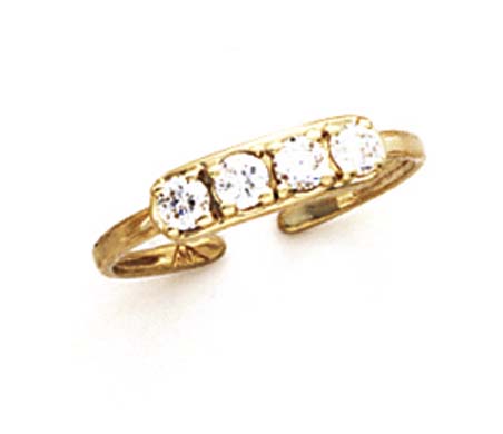 
14k Yellow Gold Cubic Zirconia Cubic Zirconia Toe Ring
