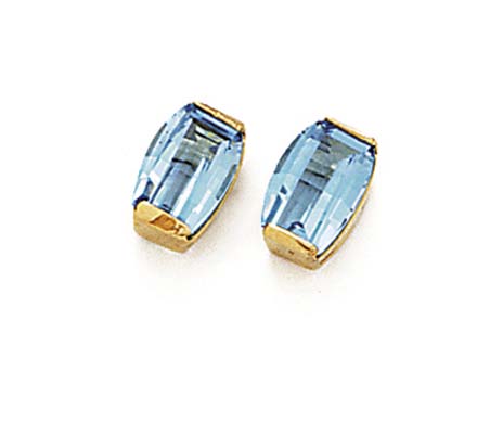 
14k Yellow Gold Blue Topaz Earrings
