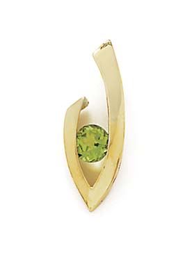 
14k Yellow Gold 6mm Round Peridot Pendant
