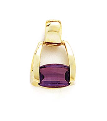 
14k Yellow Gold Amethyst Pendant
