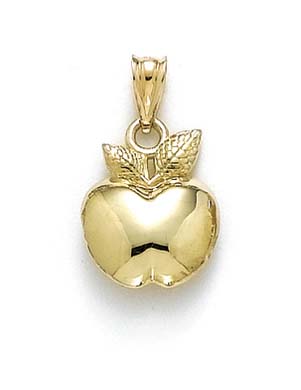 
14k Yellow Gold Polished Apple Pendant
