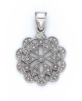 
14k Yellow Gold Diamond Freeform Snowflake Pendant
