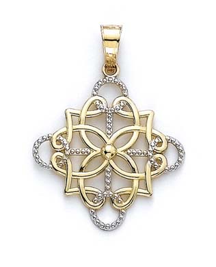 
14k Two-Tone Gold Medallion Pendant
