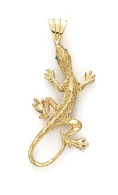 
14k Yellow Gold Lizard U C Pendant
