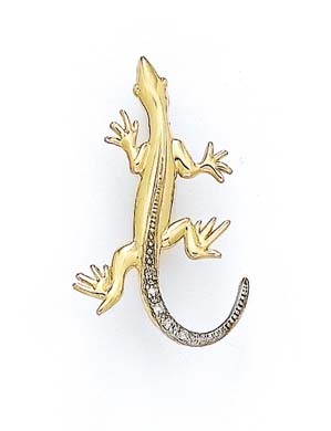 
14k Diamond Lizard Pendant
