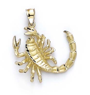 
14k Yellow Gold Scorpsion Pendant
