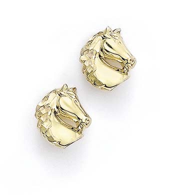 
14k Yellow Gold Horsehead Post Earrings
