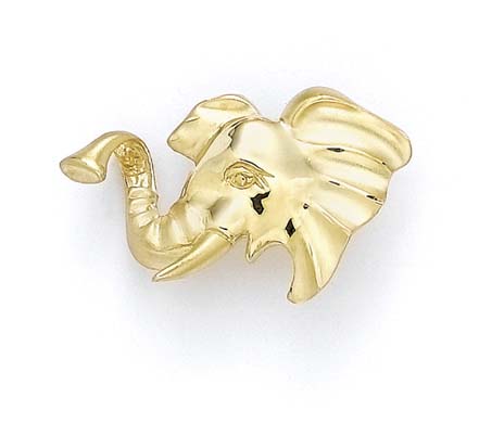 
14k Yellow Gold Elephant Head Pendant
