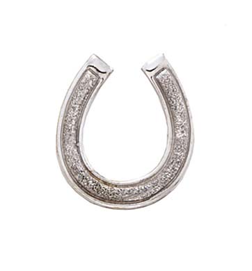 
14k White Gold Small Horseshoe Pendant
