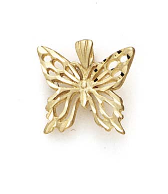 
14k Yellow Gold Medium Butterfly Outline Pendant
