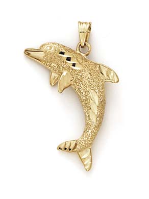 
14k Yellow Gold Dolphin Pendant
