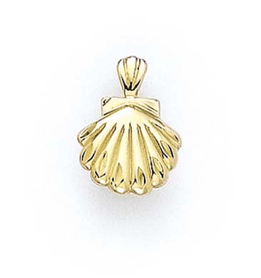 
14k Yellow Gold Polished Scallop Shell Pendant
