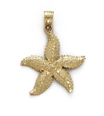 
14k Yellow Gold StarFish Pendant
