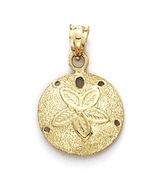 
14k Yellow Gold Sanddollar Pendant
