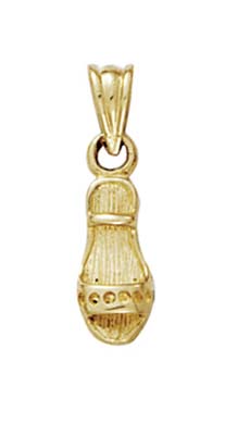 
14k Yellow Gold 2 Straps Pierced Sandal Pendant
