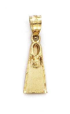 
14k Yellow Gold Diver Flipperidot Pendant
