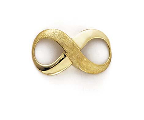 
14k Yellow Gold Figure 8 Polihed Satin Slide
