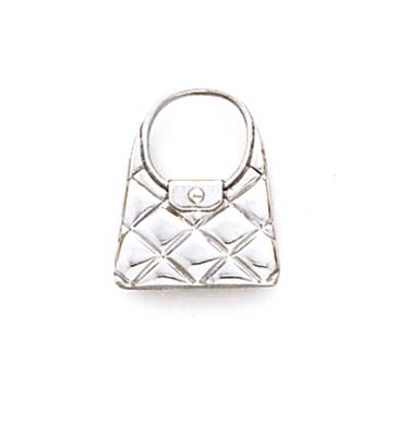 
14k White Gold Handbag Pendant
