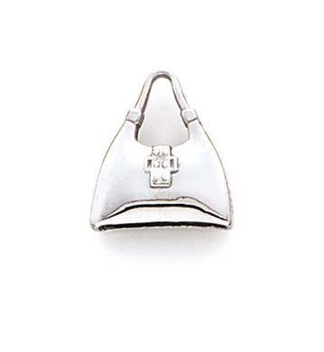 
14k White Gold Handbag Pendant
