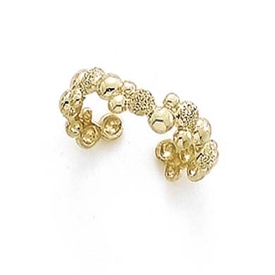 
14k Yellow Gold Laser Polished Bubble Toe Ring
