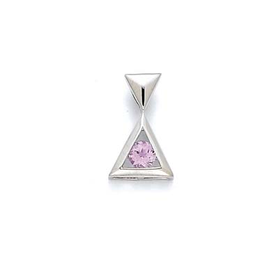 
Sterling Silver Created Pink Sapphire Pendant
