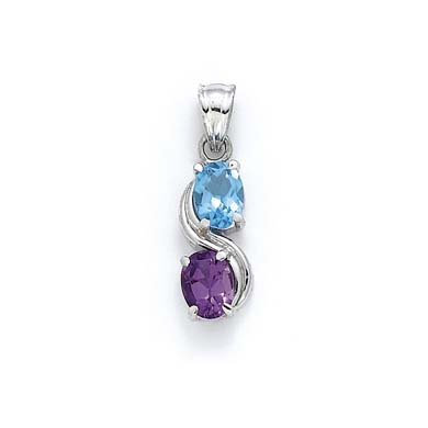 
Sterling Silver Blue Topz Amethyst Pendant
