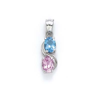 
Sterling Silver Blue Topaz Pendant
