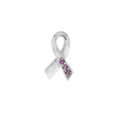 
Sterling Silver Pink Tourmaline Ribbon Pendant
