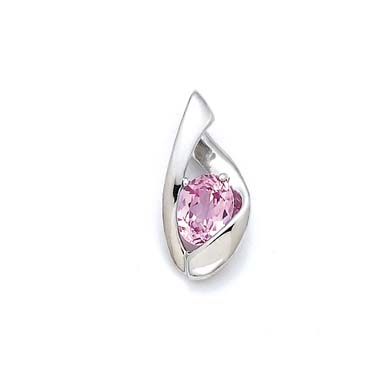 
Sterling Silver Created Pink Sapphire Pendant
