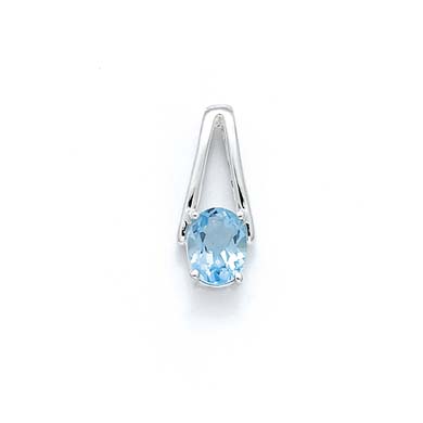 
Sterling Silver Blue Topaz Pendant
