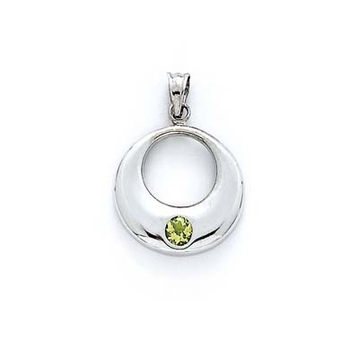 
Sterling Silver Peridot Circle Pendant
