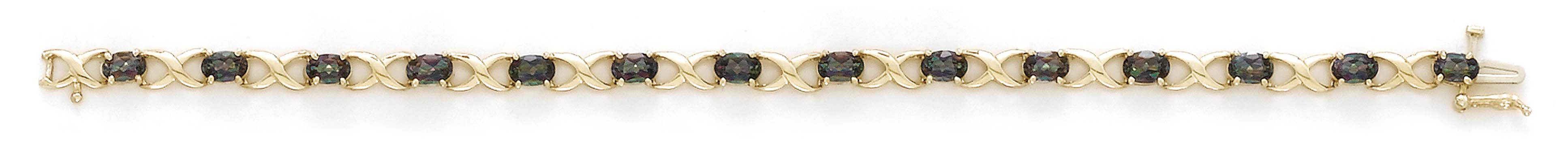 
14k Yellow Gold Mystic Topaz Bracelet - 7.25 Inch
