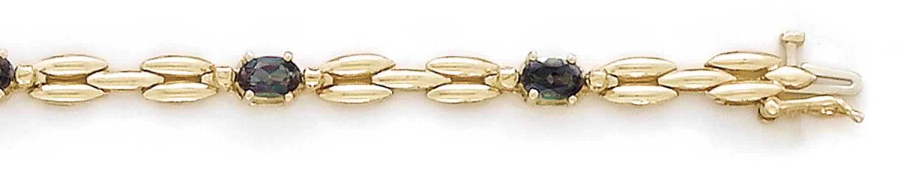 
14k Yellow Gold Mystic Topaz Bracelet - 7.25 Inch
