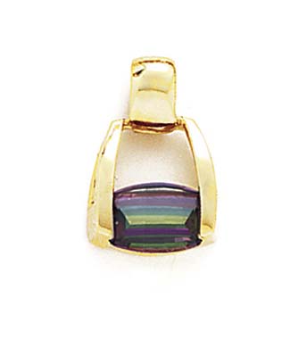 
14k Yellow Gold Mystic Topaz Pendant
