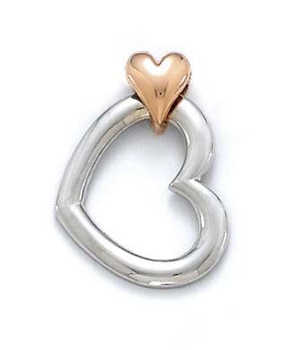 
14k Two-Tone Gold Heart Pendant
