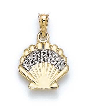 
14k Two-Tone Gold Florida Shell Pendant
