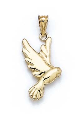 
14k Yellow Gold Polished Dove Pendant
