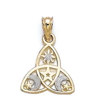 
14k Two-Tone Gold Small Two-Tone Celestial Pendant
