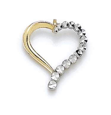 
14k Two-Tone Gold Journey Heart Pendant
