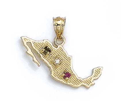 
14k Yellow Gold Mexico Cubic Zirconia Cubic Zirconia Pendant
