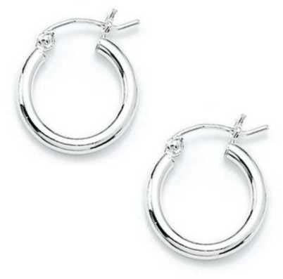 
Sterling Silver 2x15mm Polished Hoop Earrings
