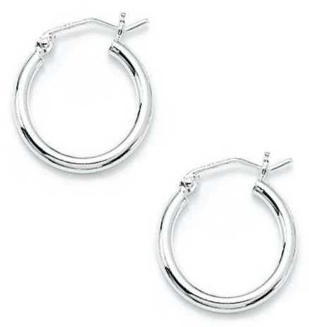 
Sterling Silver 2x17mm Polished Hoop Earrings
