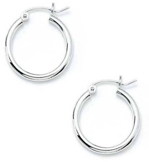 
Sterling Silver 2x20mm Polished Hoop Earrings
