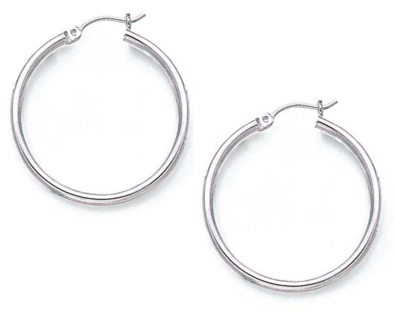 
Sterling Silver 2x30mm Polished Hoop Earrings
