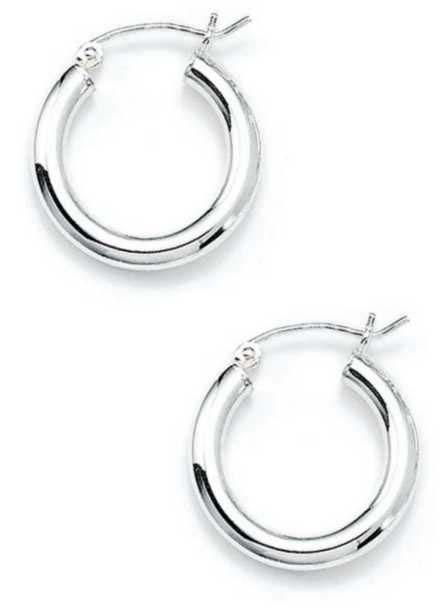 
Sterling Silver 3x20mm Polished Hoop Earrings
